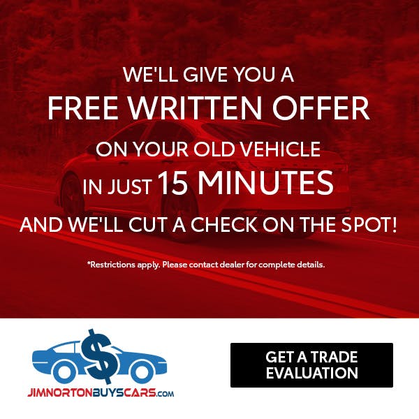 WE’LL GIVE YOU A FREE WRITTEN OFFER ON YOUR OLD VEHICLE IN JUST 15 MINUTES AND WE’LL CUT A CHECK ON THE SPOT! | Jim Norton Toyota OKC