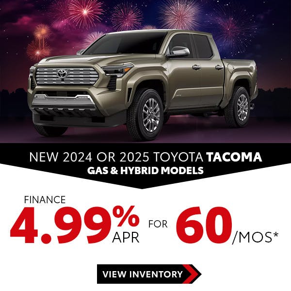 New 2024 or 2025 Tacoma Gas & Hybrid 4.99% APR | Jim Norton Toyota OKC