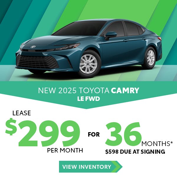 New 2025 Toyota Camry LE Lease $299 | Jim Norton Toyota OKC