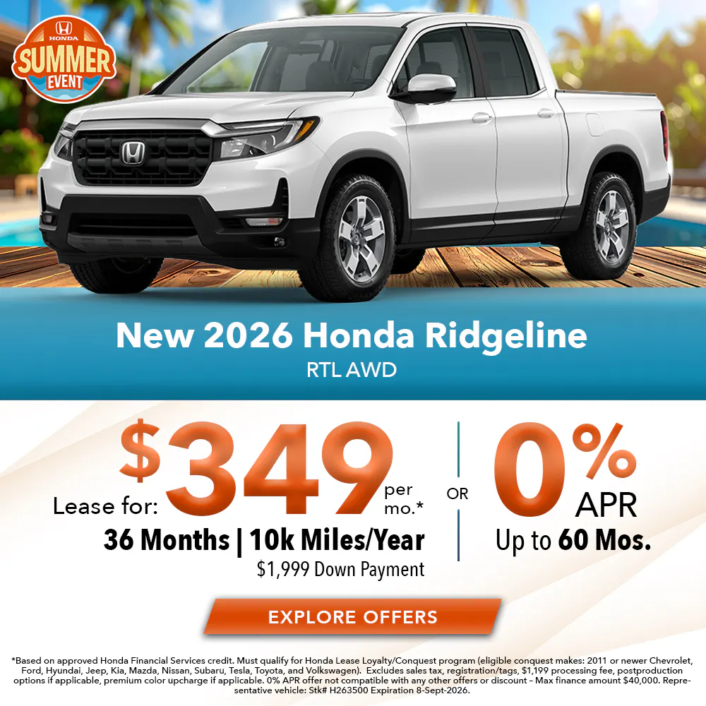 New 2026 Honda Ridgeline RTL AWD | Joyce Koons Honda