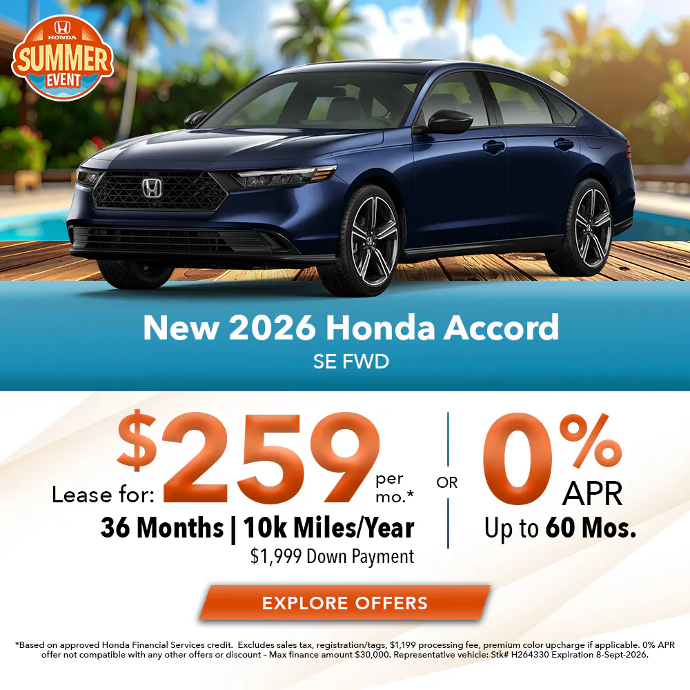 New 2026 Honda Accord SE FWD | Joyce Koons Honda