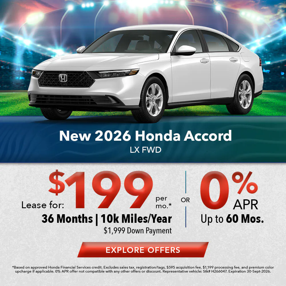 New 2026 Honda Accord LX FWD | Joyce Koons Honda