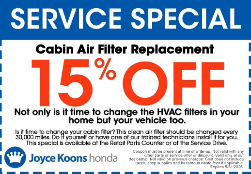 Cabin Air Filter Replacement | Joyce Koons Honda