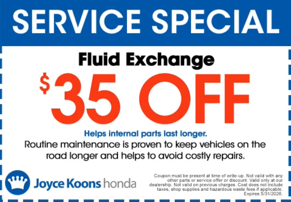 Fluid Exchange | Joyce Koons Honda
