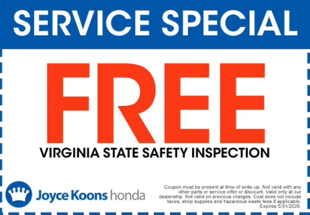 Virginia State Safety Inspection | Joyce Koons Honda