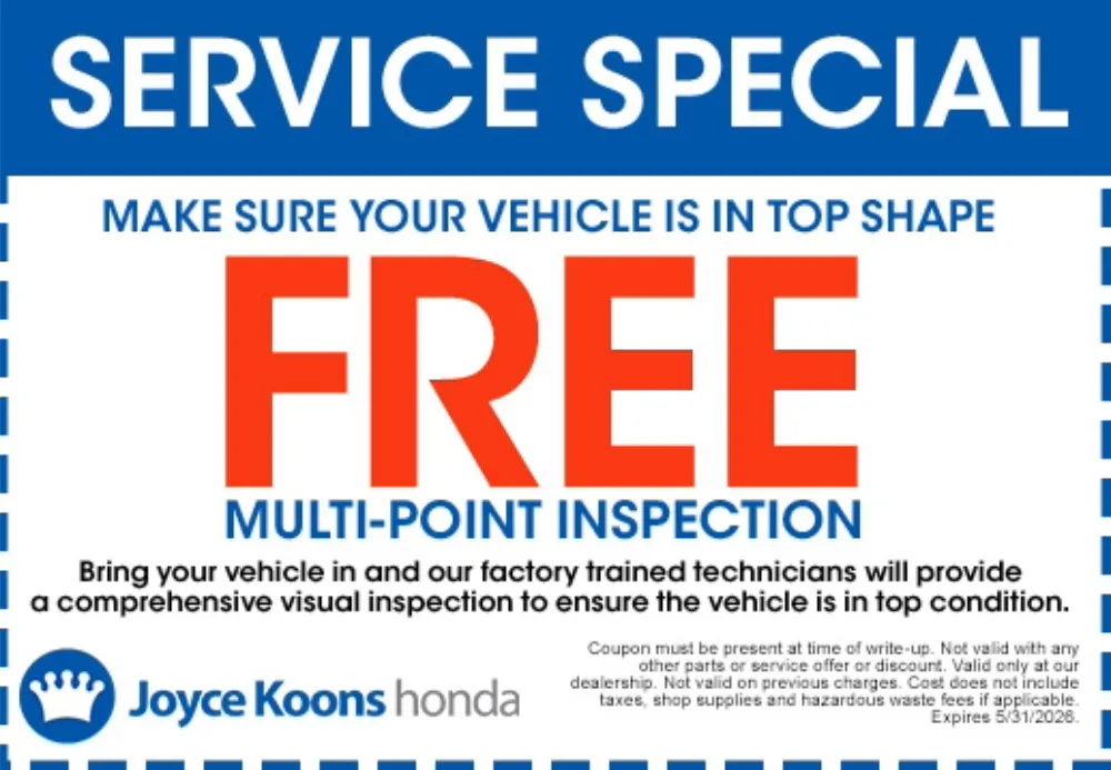 Free Multi-Point Inspection | Joyce Koons Honda