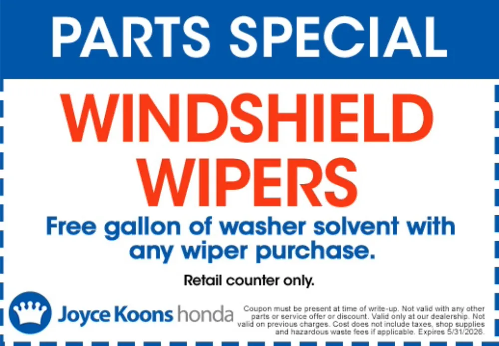 Windshield Wipers | Joyce Koons Honda