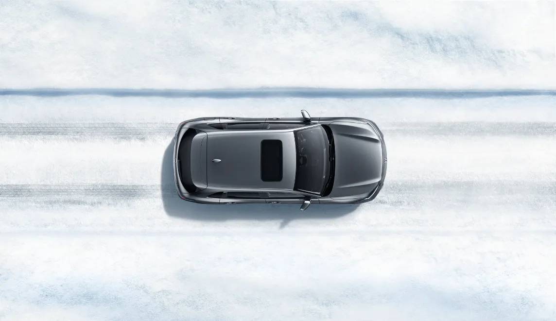 Honda HR-V with all-wheel drive driving confidently through snow