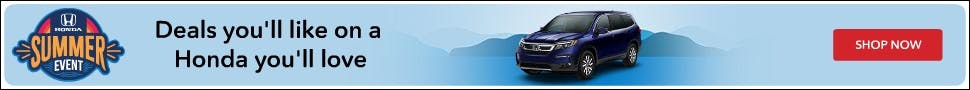 Lineup of Honda TrailSport vehicles with American flag theme and 'Proudly Built at a Honda Factory in America' message