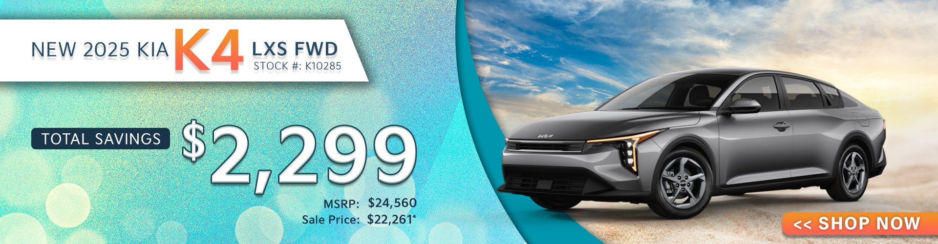 New 2025 Kia K4 LXS FWD – Save $2,299