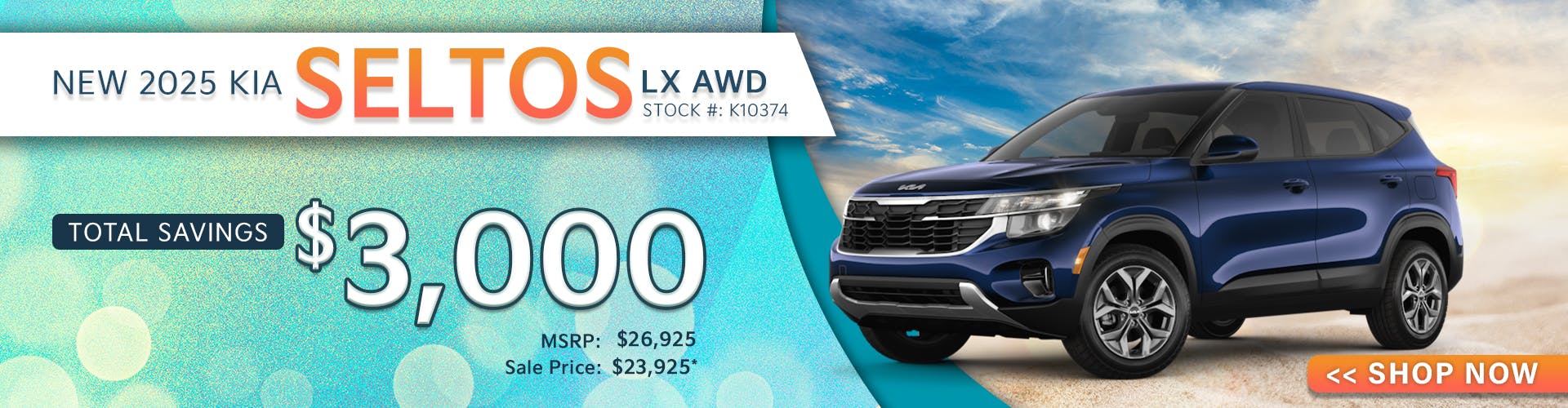 New 2025 Kia Seltos LX AWD – Save $3,000