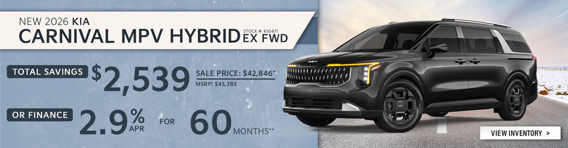 New 2026 Kia Carnival MPV Hybrid EX FWD