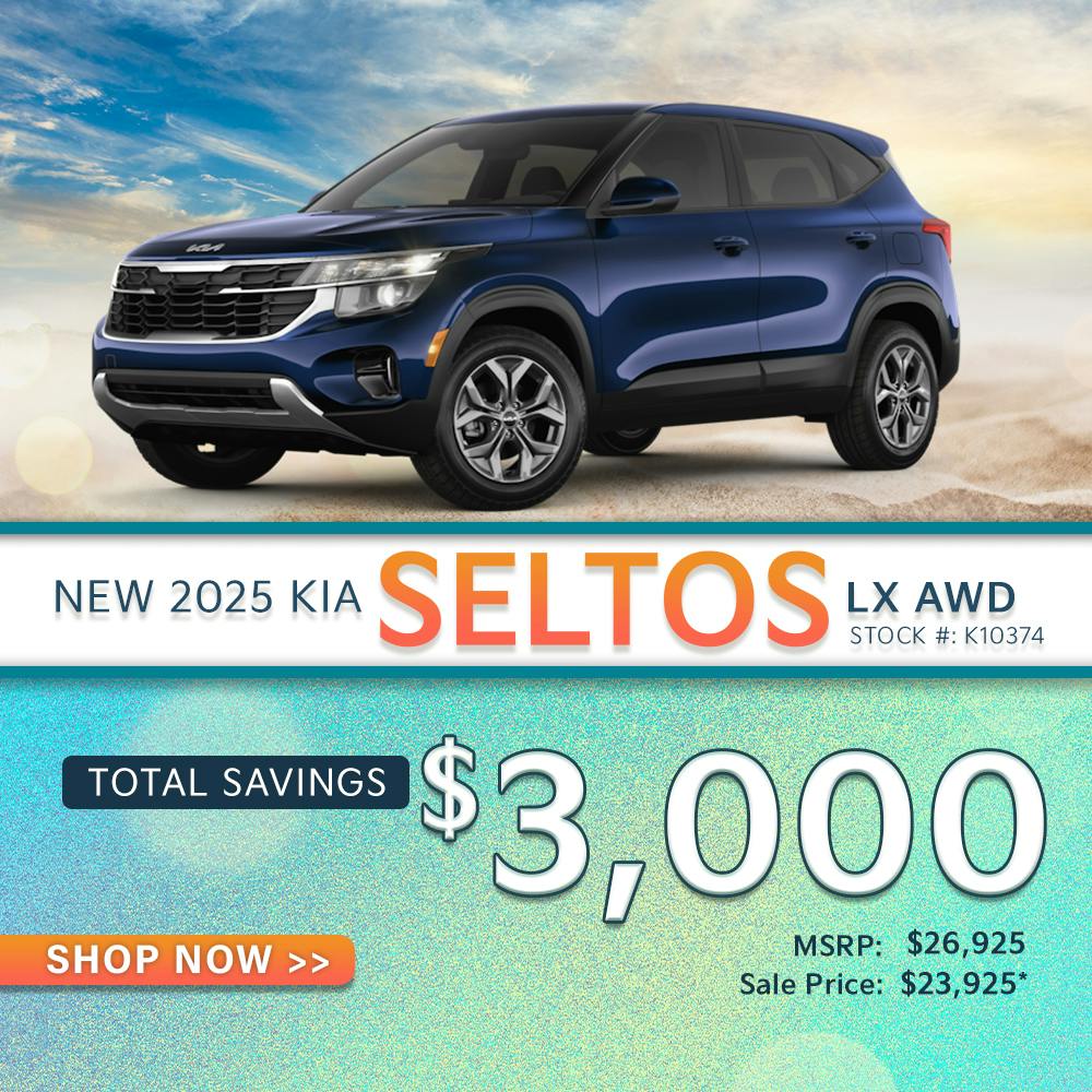New 2025 Kia Seltos LX AWD – Save $3,000