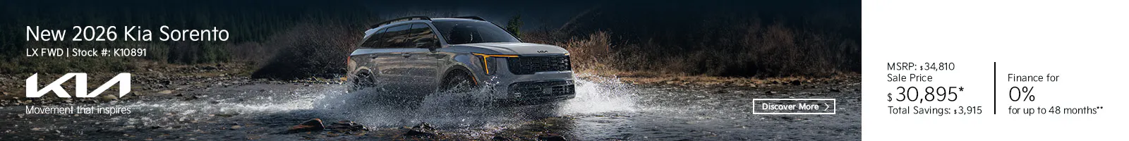 New 2026 Kia Sorento LX FWD
