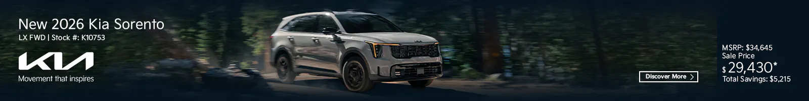 New 2026 Kia Sorento LX FWD