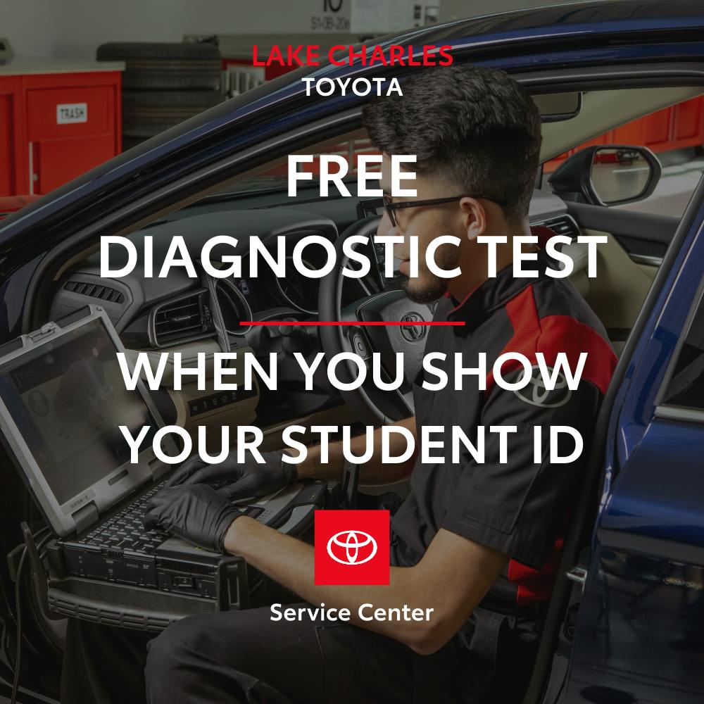 man doing diagnostic test to a toyota vehicle