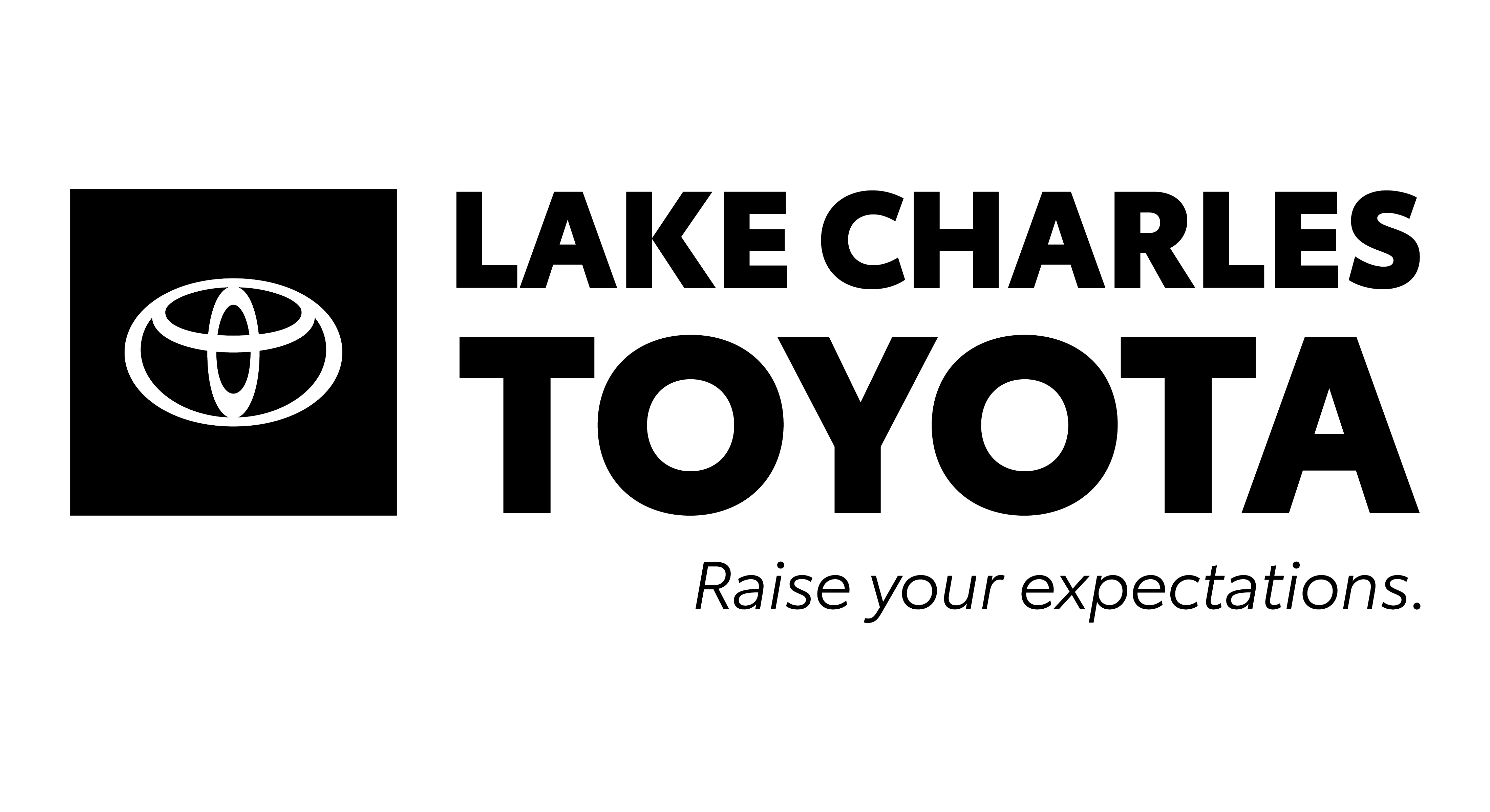 Lake Charles Toyota Logo in all black