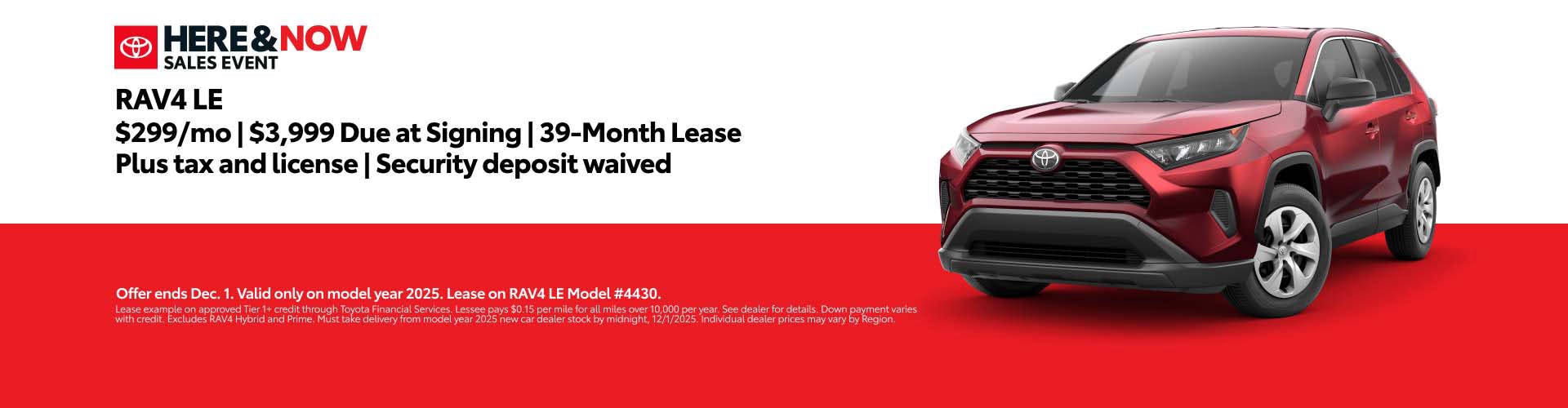 November 2025 SoCal RAV4 Lease