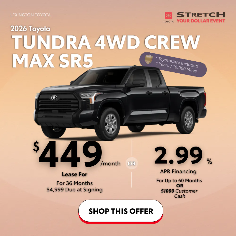 New 2026 Tundra 4WD Crew Max SR5 | Lexington Toyota