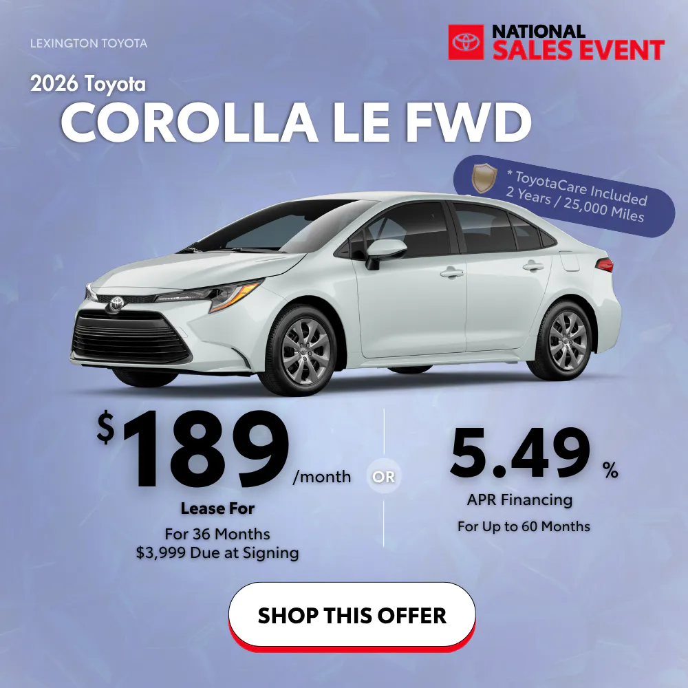 New 2026 Toyota Corolla Special | Lexington Toyota