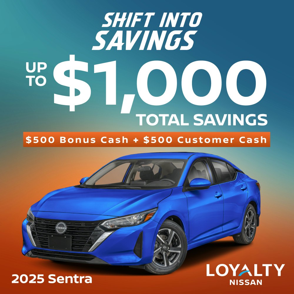 September Offers – Up To $1,000 Off 2025 Nissan Sentra | Loyalty Nissan