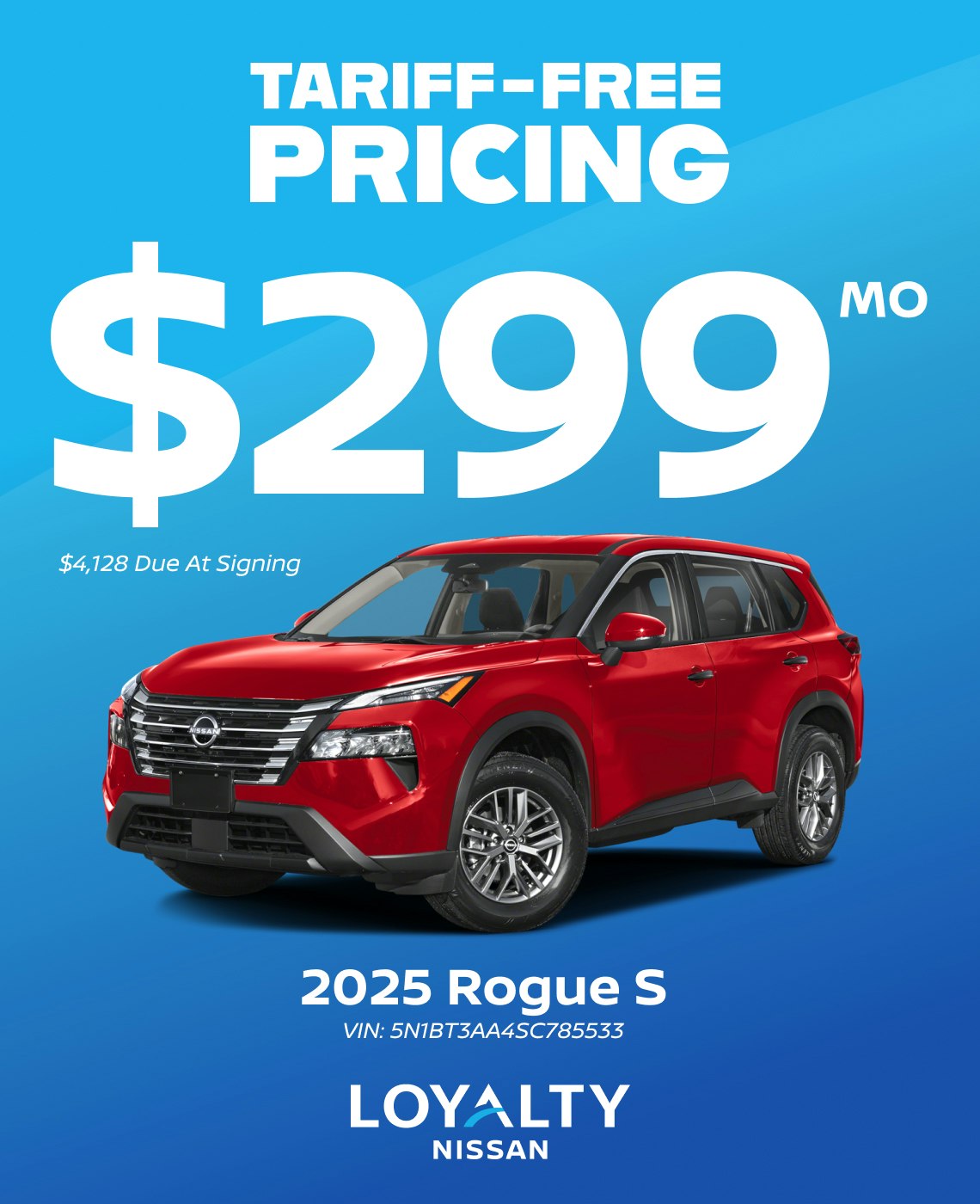 April Offers – $299/Mo On 2025 Rogue S | Loyalty Nissan