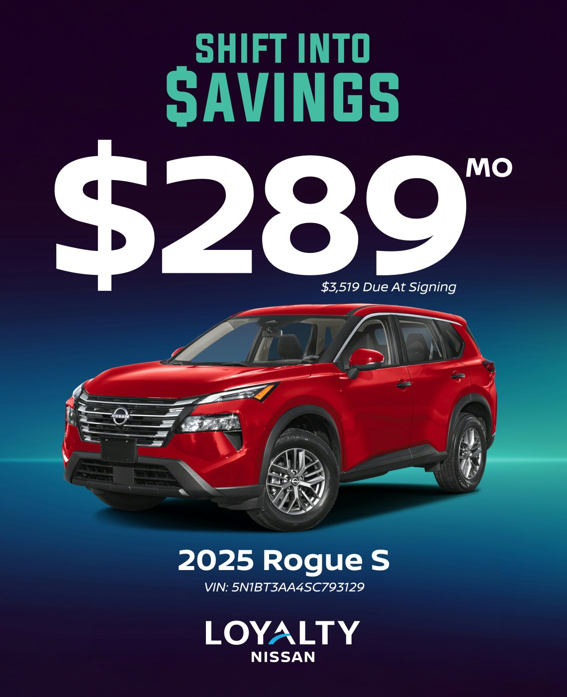 February Offers – $289/Mo On 2025 Rogue S | Loyalty Nissan