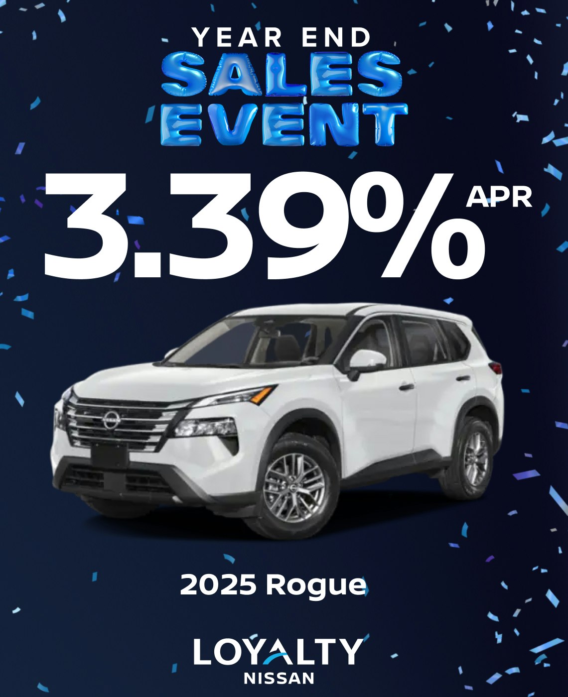 December Offers – 3.39% APR On 2025 Rogue | Loyalty Nissan