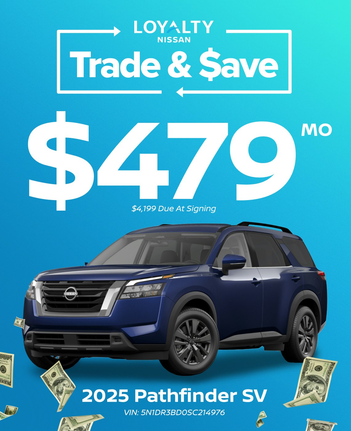 January Offers – $479/Mo On 2025 Pathfinder SV | Loyalty Nissan