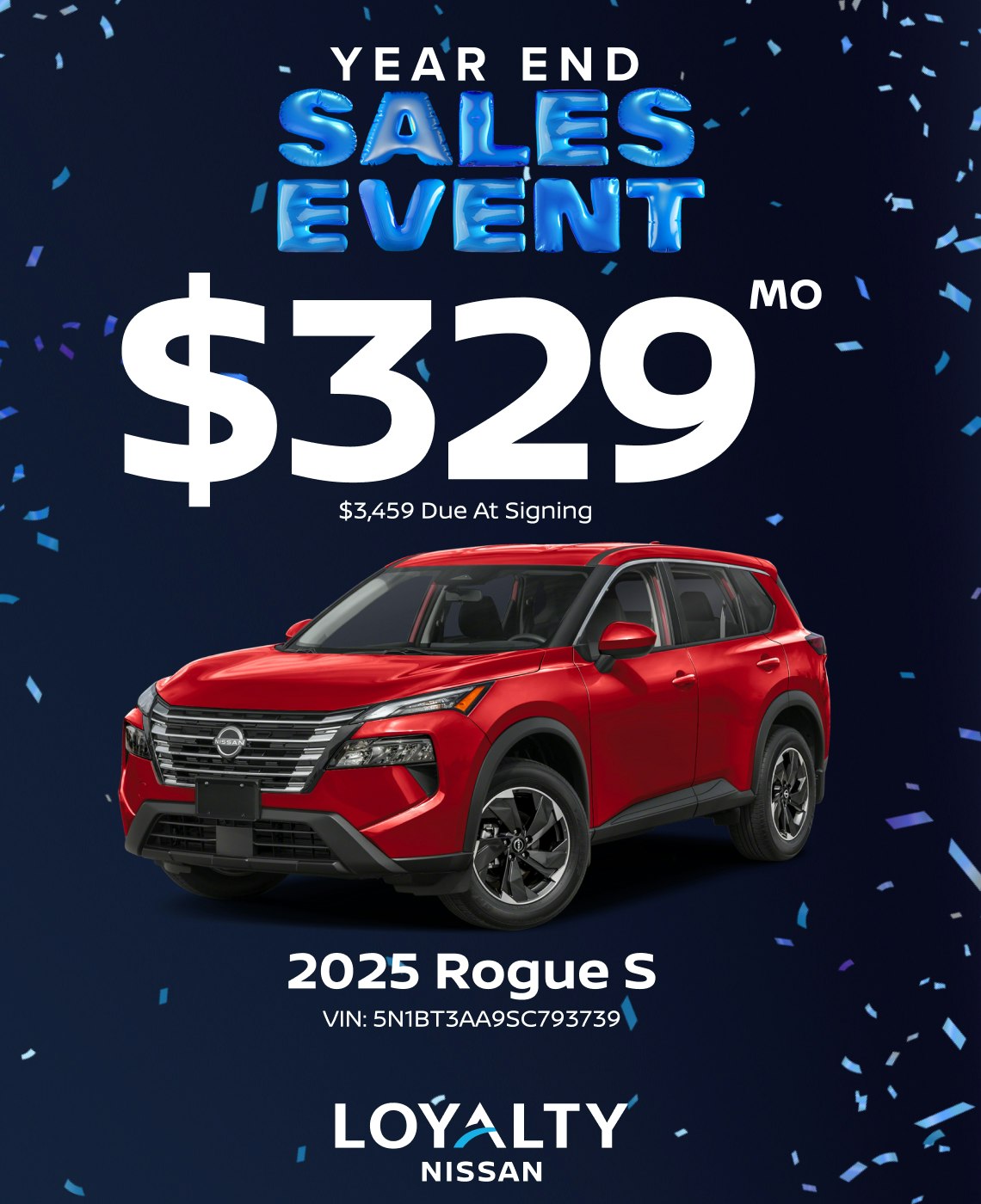 December Offers – $329/Mo On 2025 Rogue S | Loyalty Nissan