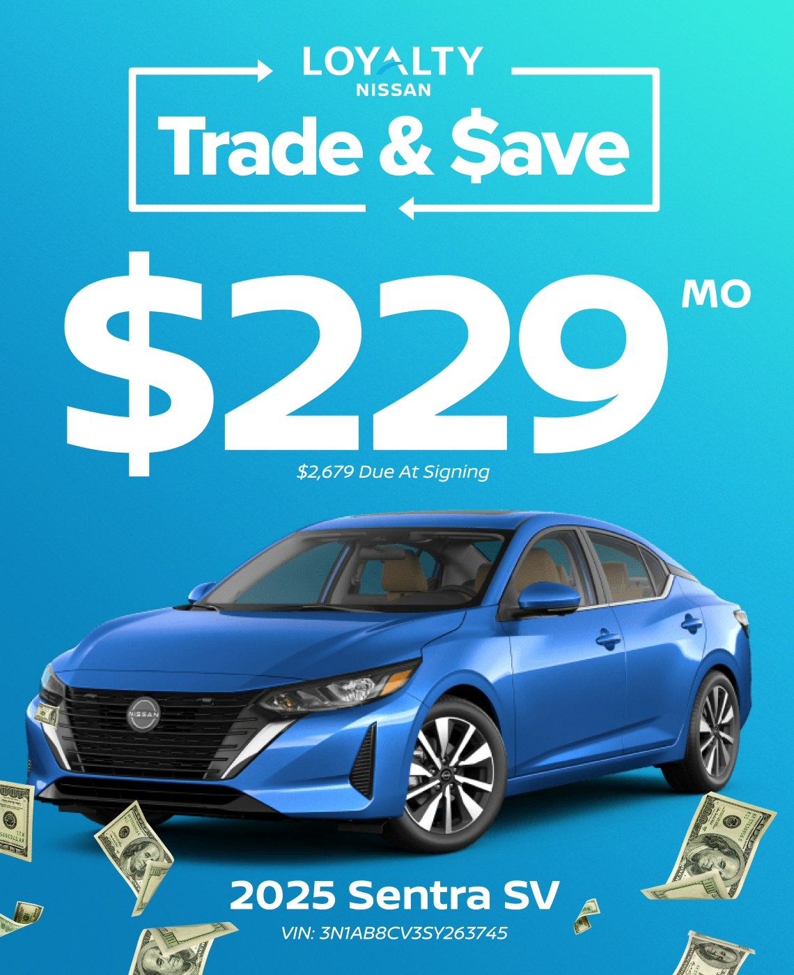 January Offers – $229/Mo On 2025 Sentra SV | Loyalty Nissan