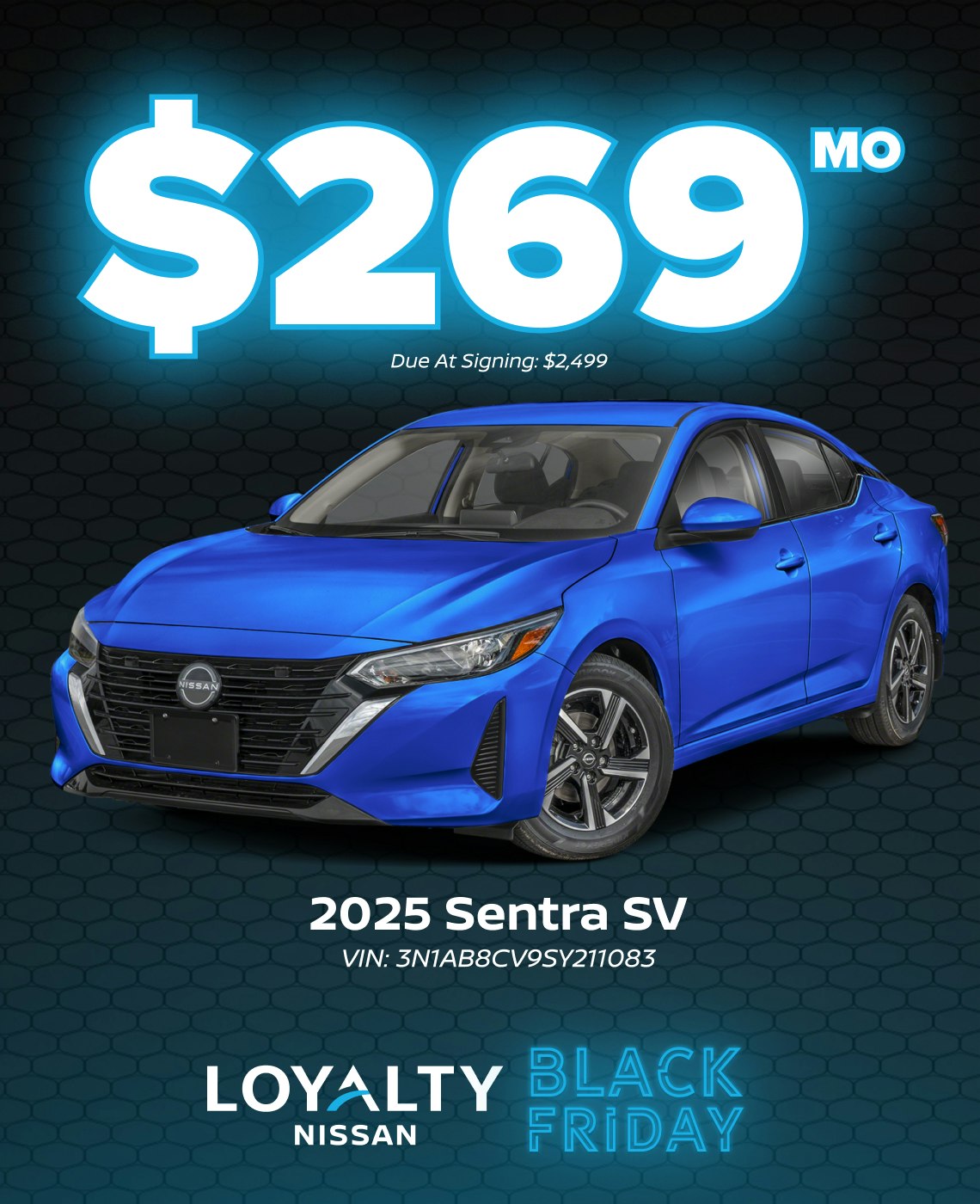 November Offers – $269/Mo On 2025 Sentra SV | Loyalty Nissan