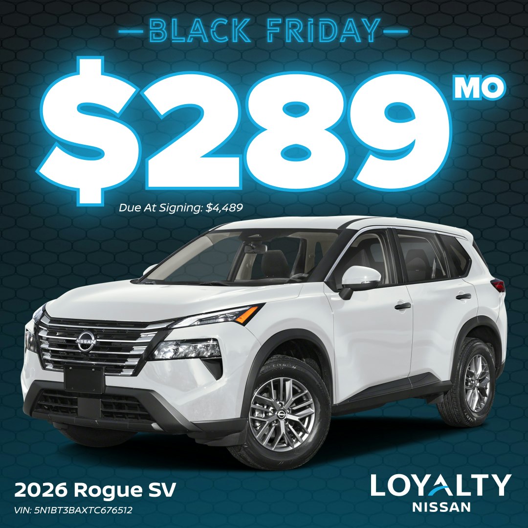 November Offers – $289/Mo On 2026 Nissan Rogue SV | Loyalty Nissan