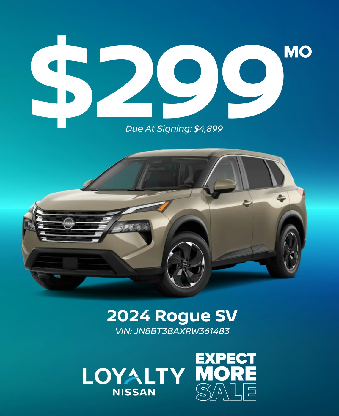 October Offers – $299/Mo On 2024 Rogue SV | Loyalty Nissan