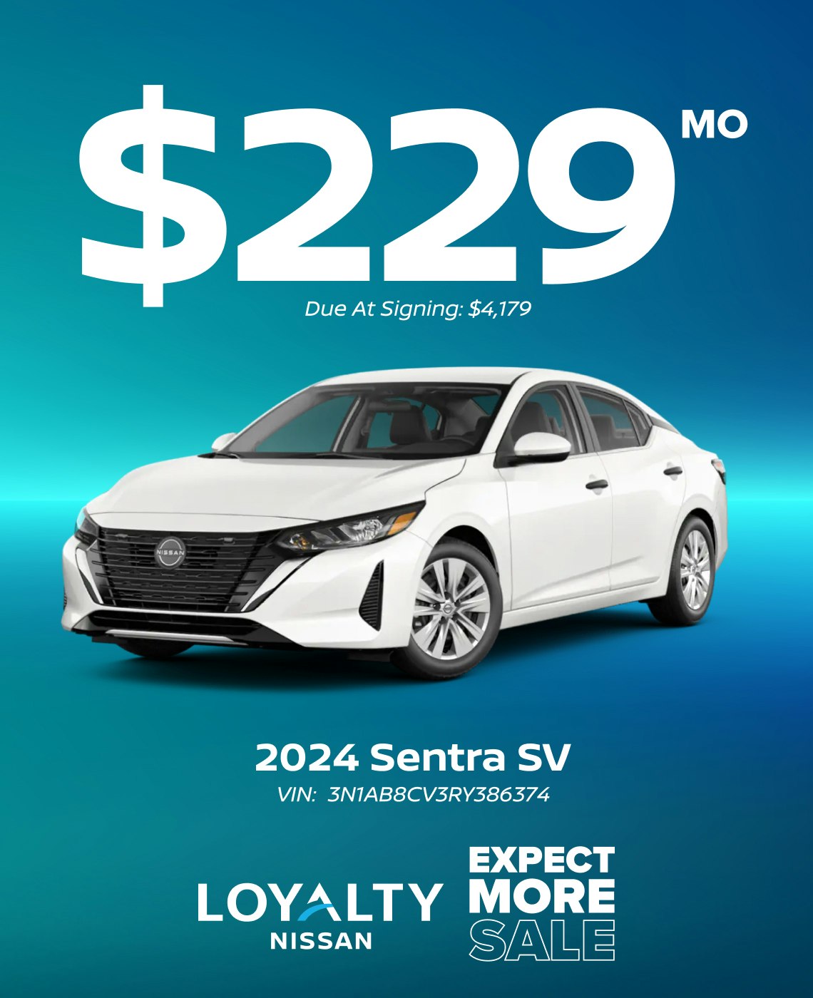 October Offers – $229/Mo On 2024 Sentra SV | Loyalty Nissan