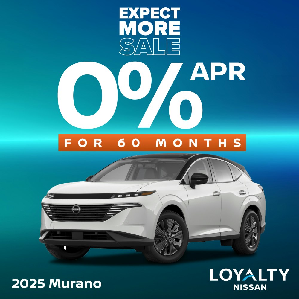 October Offers – 0% APR For 60 Months On 2025 Nissan Murano | Loyalty Nissan