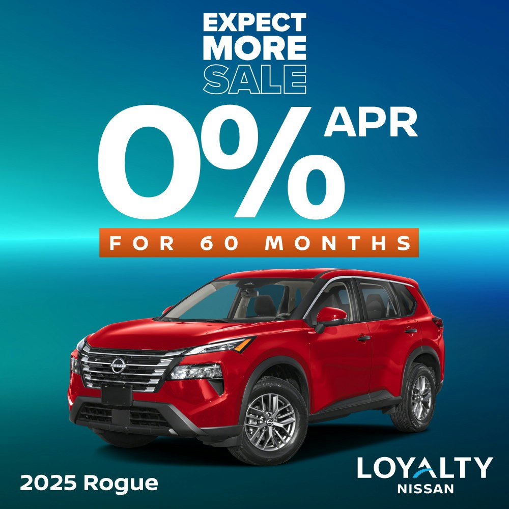 October Offers – 0% APR For 60 Months On 2025 Nissan Rogue | Loyalty Nissan