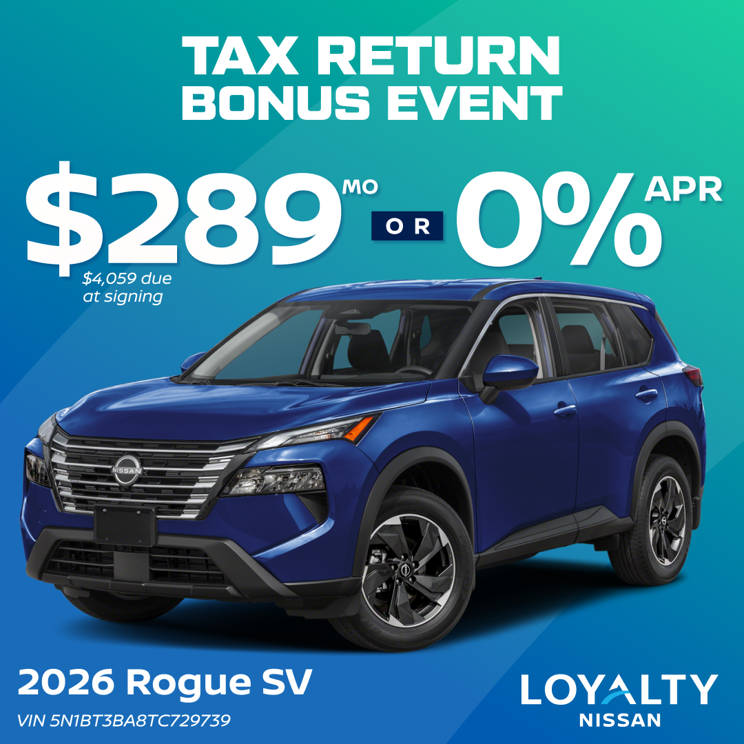 February Offers – $289/Mo Or 0% APR On 2026 Rogue SV | Loyalty Nissan