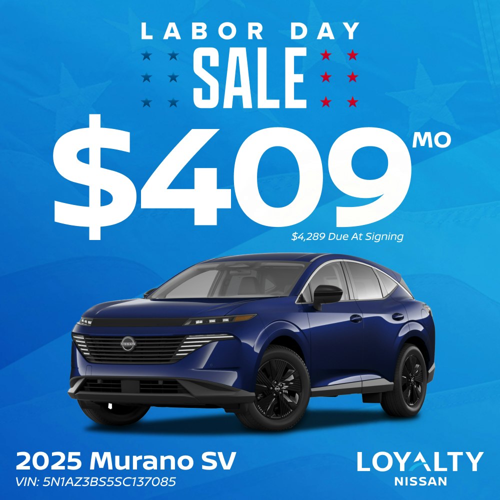 August Offers – $409/Mo On 2025 Murano SV | Loyalty Nissan