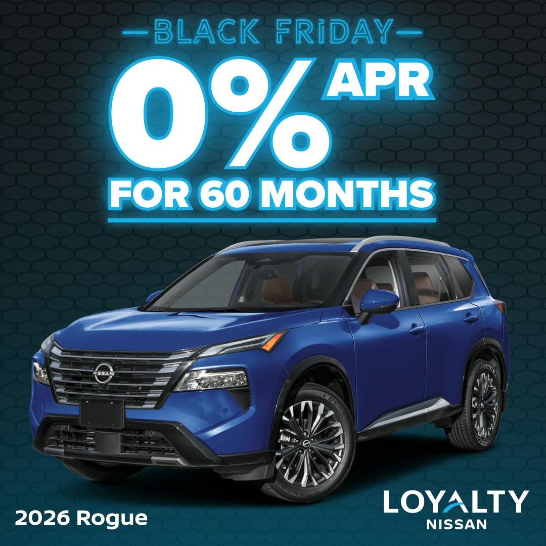 November Offers – 0% APR For 60 Months On 2026 Nissan Rogue | Loyalty Nissan