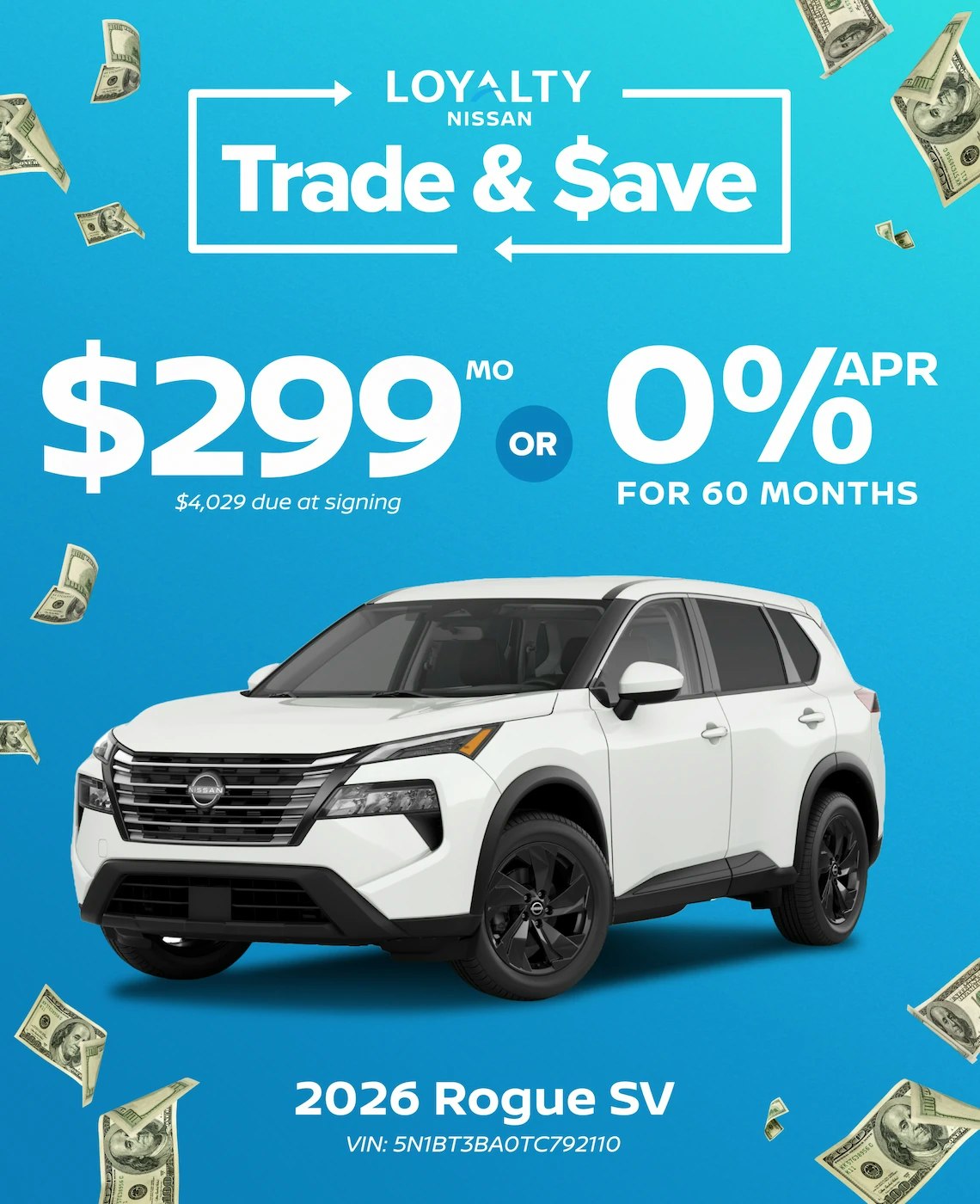 June Offers - $299/Mo Or 0% APR On 2026 Rogue SV | Loyalty Nissan