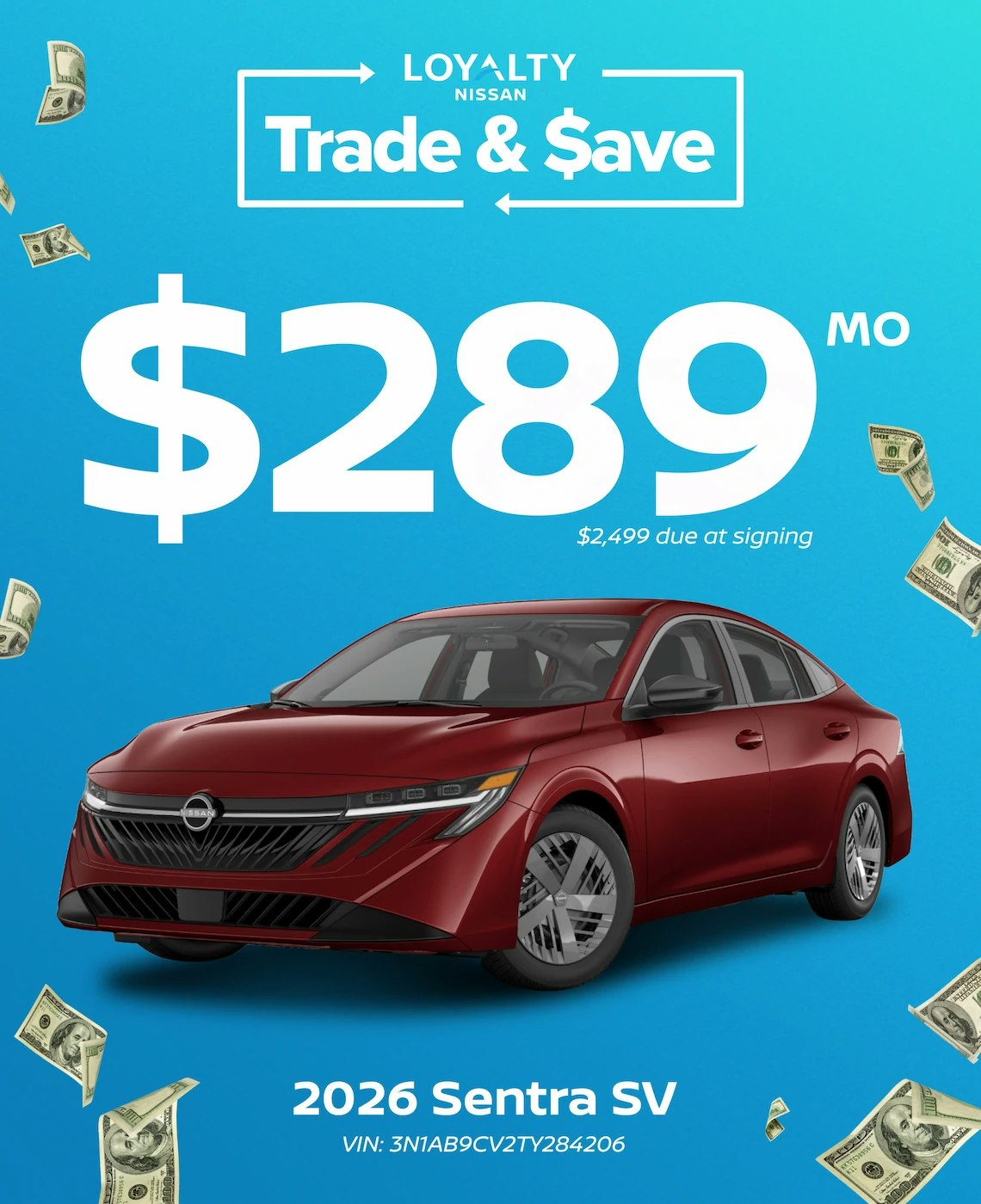 June Offers - $289/Mo On 2026 Sentra SV | Loyalty Nissan