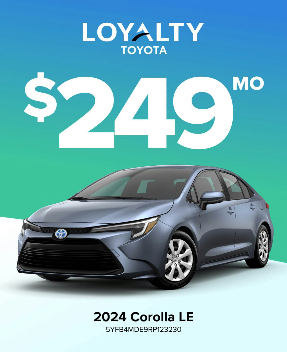 2024 Corolla LE - $249/mo