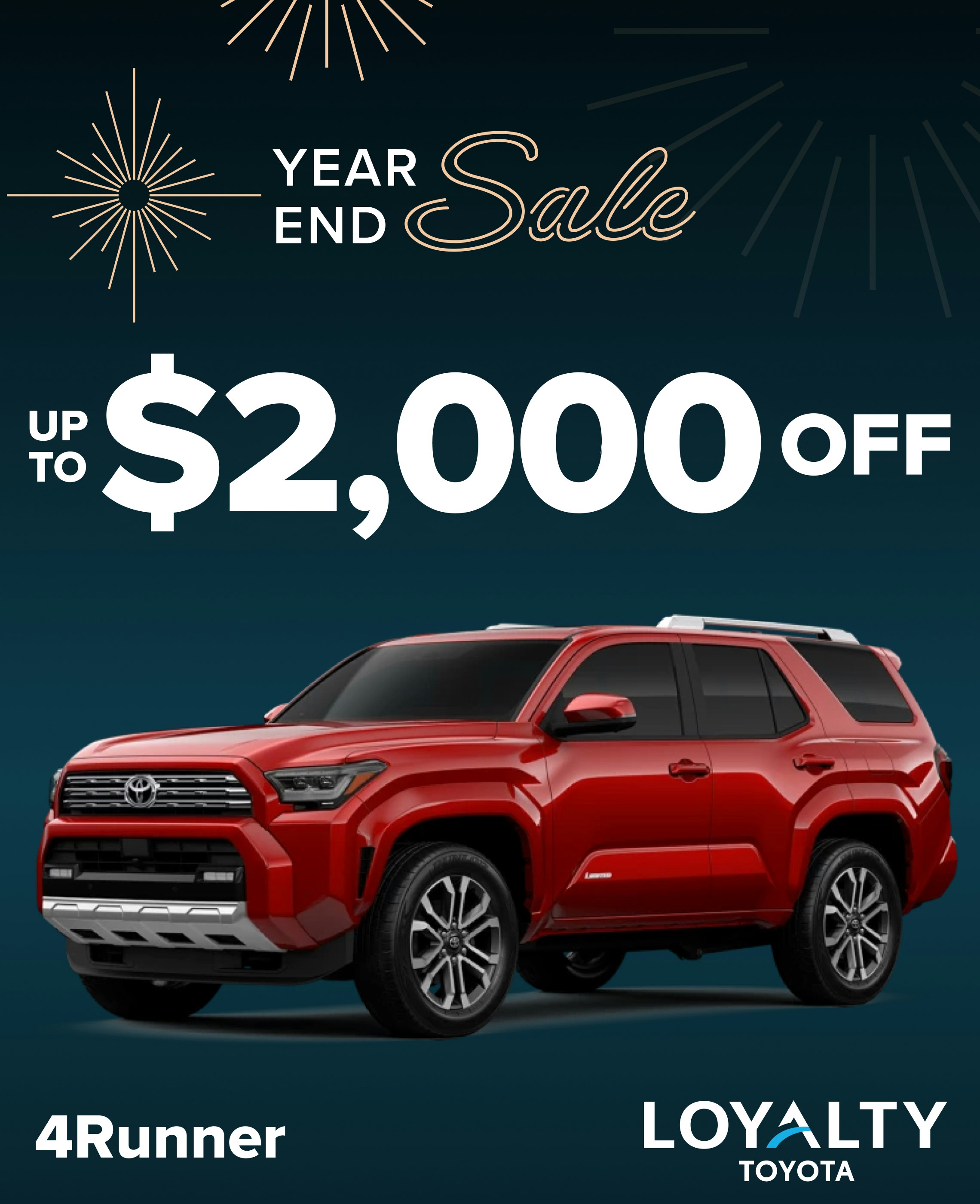 December Offers – Up To $2,000 Off 4Runner | Loyalty Toyota