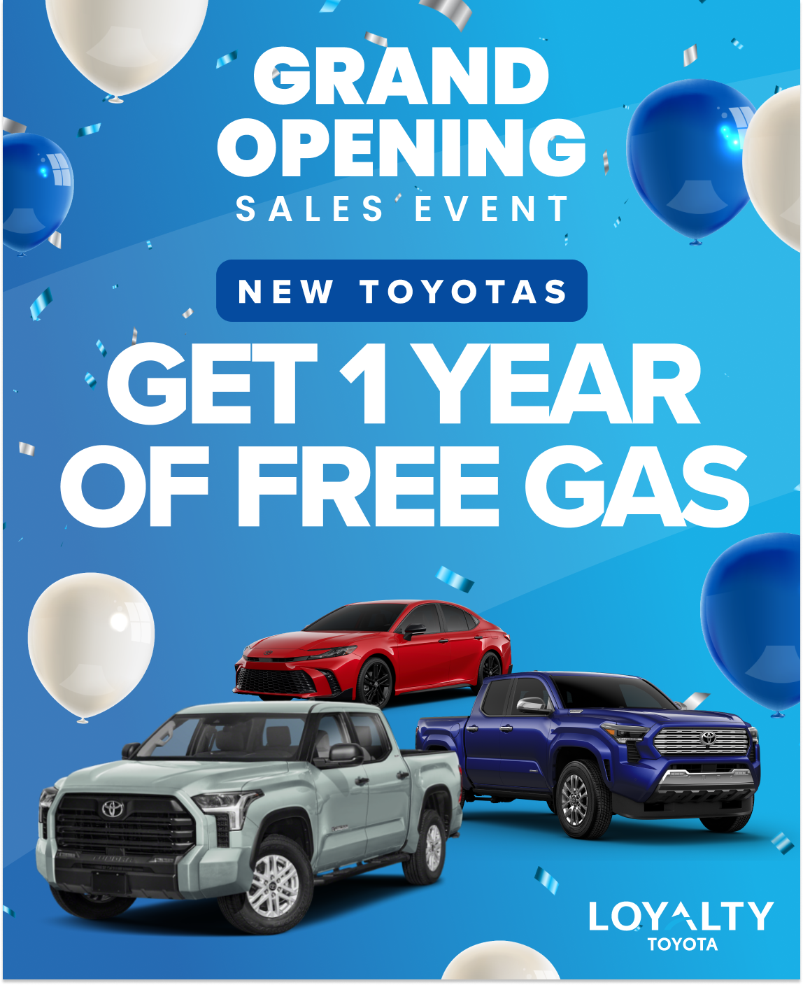 April - 1 Year Of Free Gas Included With New Toyotas | Loyalty Toyota