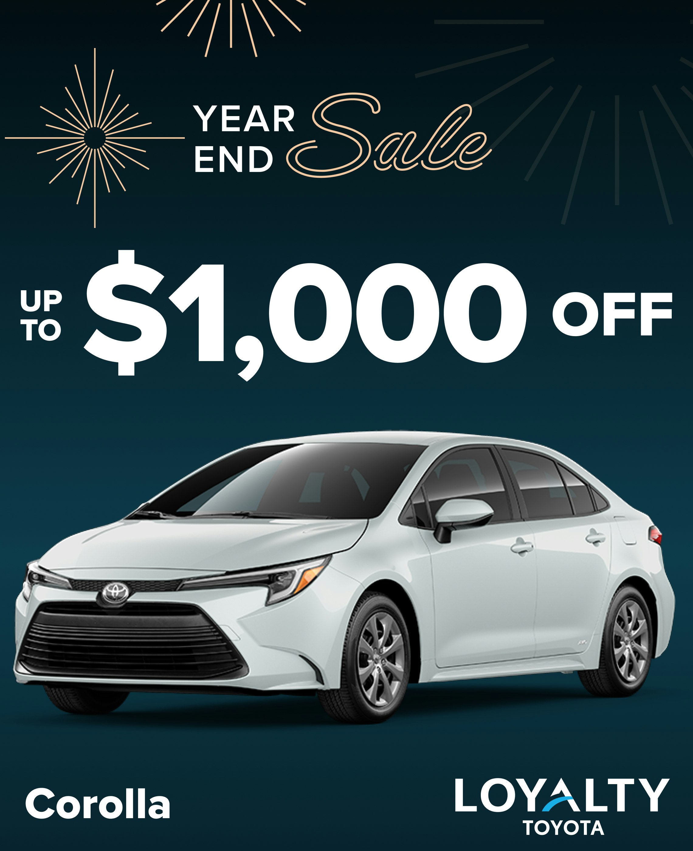 December Offers – Up To $1,000 Off Corolla | Loyalty Toyota