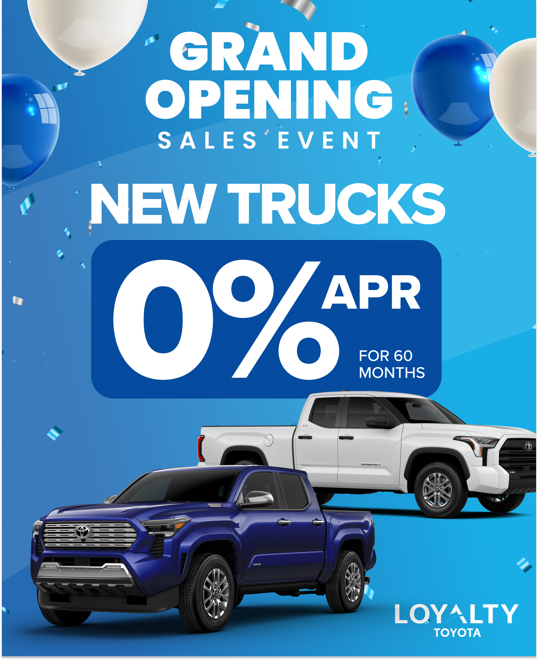 March Offers – 0% APR For 60 Months On All New Toyota Trucks | Loyalty Toyota