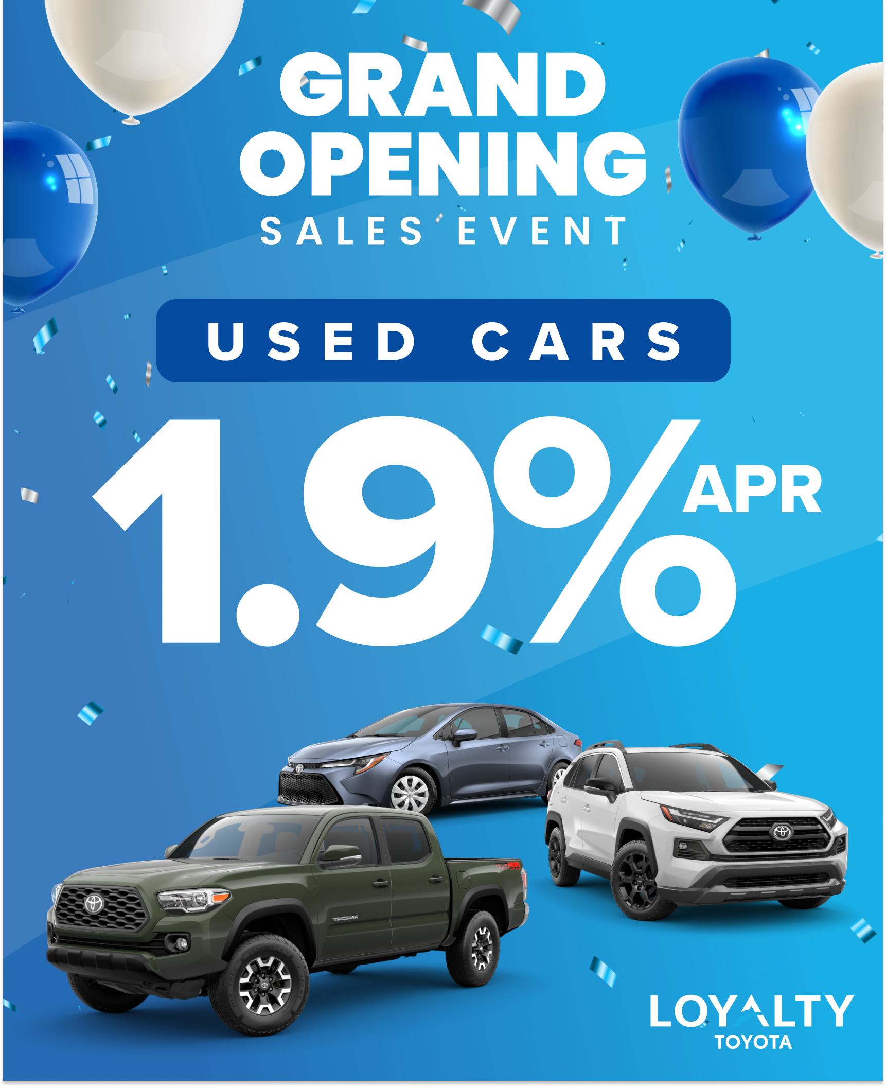 March Offers – 1.9% On Used Cars | Loyalty Toyota