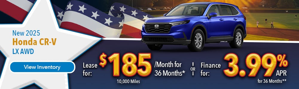 New 2025 Honda CR-V Lease For $185 Per Month | Lundgren Honda of Auburn