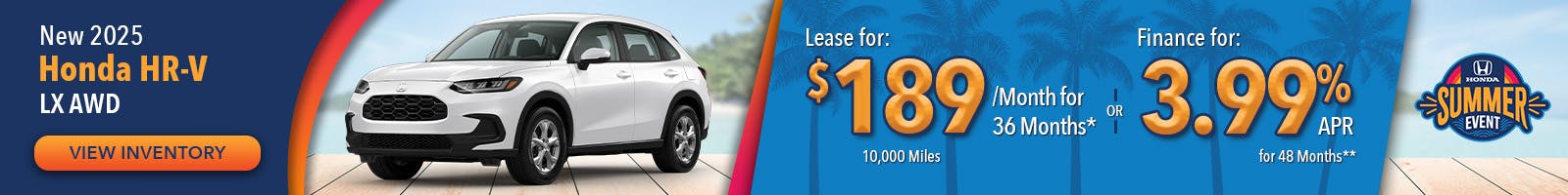 New 2025 Honda HR-V LX AWD